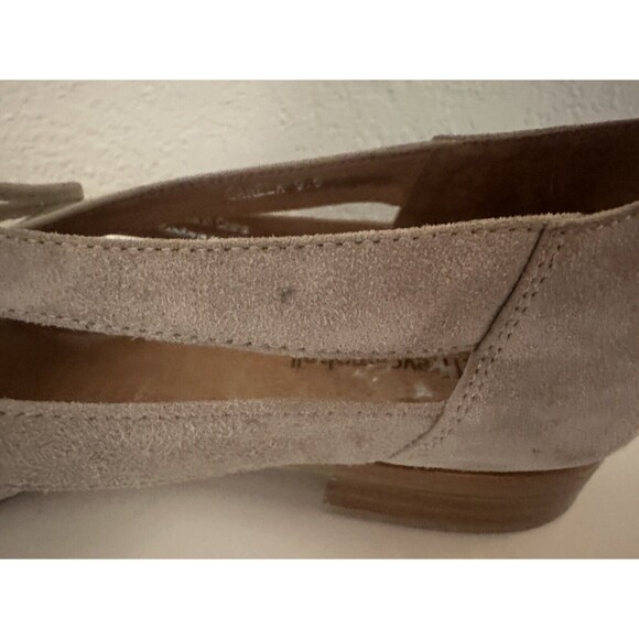 Jeffrey Campbell Canela Taupe Suede Strappy Low Stacked Heel Flats Women's 9.5 - Picture 6 of 8